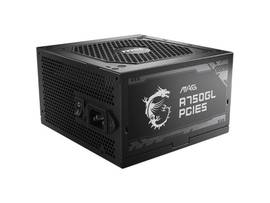 MSI MAG A750GL PCIE5, USA, 750W, FULLY-MODULAR, 80 PLUS GOLD, BILINGUAL COLOR BOX, SOLID WOOD PALLET PACKING