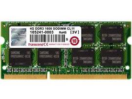 TRANSCEND 4G DDR3 1333 SO-DIMM 1RX8, BULK