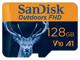 WESTERN DIGITAL SANDISK OUTDOORS 128GB FHD MICROSDXC UHS-I CARD