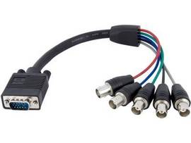 AV Cables - 1-VGA (15 pin, High Density D-Sub) Left Connector - Male Left Gender