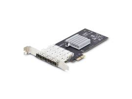 STARTECH 4-PORT GBE SFP NETWORK CARD, PCIE 2.0 X2 (X4, X8, X16 COMPATIBLE), INTEL I350-AM4 4X GBE CONTROLLER, 1000BASE COPPER/FIBER OPTIC