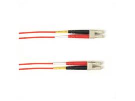OM1 62.5/125 Multimode Fiber Optic Patch Cable - OFNR PVC, LC to LC, Red, 3-m (9
