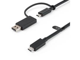 3FT HYBRID USB-C CABLE W/ USB-A ADAPTER