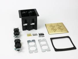 LEGRAND-WIREMOLD 2-GANG 2-15A DUP BRASS