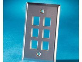 LEGRAND-ORTRONICS FP,KEYSTONE,6HOLE,SG,STAINLESS STEEL