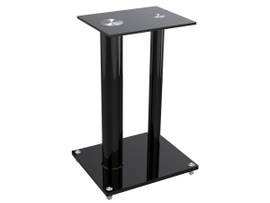 MONOPRICE GLASS FLOOR SPEAKER STANDS (PAIR)_ BLACK