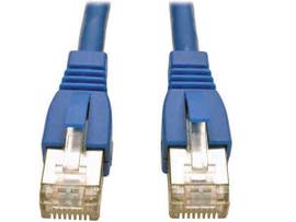TRIPP LITE AUGMENTED  SHIELDED 10G CABLE BLUE 3-FT.