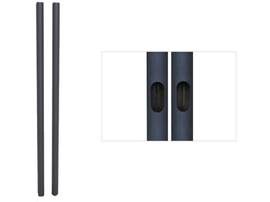 SET OF 84 BLACK REPLACEMENT POLES HALF
