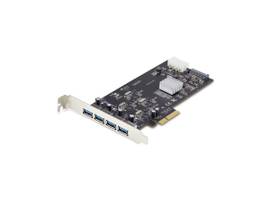 Upgrade or expand a desktop computer/servers USB connectivity by adding 4x USB-A ports via PCI Express - 4x USB controllers up to 5Gbps per port - PCI
