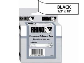 NEWELL-DYMO RHINO 1/2IN WHITE PERM POLY LABEL-12MM