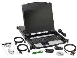 TRIPP LITE DISPLAYPORT KVM CONSOLE 8-PORT 17IN 1U