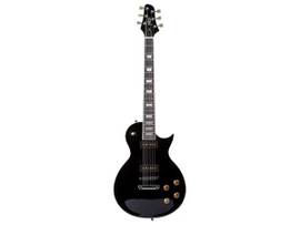 MONOPRICE INDIO BY MONOPRICE 66SB DLX PLUS MAHOGANY ELECTRIC GUITAR WITH GIG BAG_ BLACK
