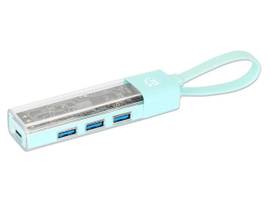 INTRACOM USB-C MALE AND USB-A MALE TO FOUR USB-A PORTS, 5 GBPS SUPERSPEED USB (USB 3.2 GEN 1), BUS POWERED, DETACHABLE USB-A TO USB-C CABLE AS CARRY