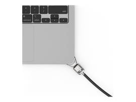 COMPULOCKS LEDGE LOCK ADAPTER FOR MACBOOK AIR 15INCH M2 WITH KEYED CABLE LOCK SILVER