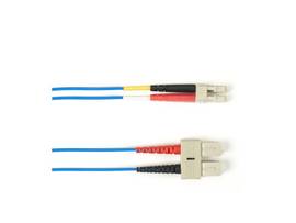 2-m, SC-LC, 50-Micron, Multimode, PVC, Blue Fiber Optic Cable