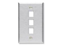 BLACK BOX CORP WALLPLATE STAINLESS STEEL SINGLE-GANG 3-