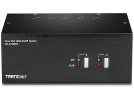 TRENDNET 2-PORT DUAL MONITOR DVI KVM SWITCH