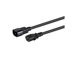 MONOPRICE EXTENSION CORD - IEC 60320 C14 TO IEC 60320 C13_ 14AWG_ 15A_ 3-PRONG_ BLACK_ 12FT