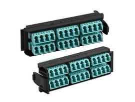 SIEMON FIBER, ADAPTER PLATE, LIGHTVERSE, 24 FIBER, LC, FLAT, AQUA ADAPTER, BLACK HOUSING, CERAMIC SLEEVE