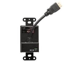 C2G HDMI INLINE EXTENDER DECORATIVE WALL PLATE WITH INTERCHANGEABLE WALL PLATES - WHITE, BLACK, ALUMINUM AND BEIGE - 4K 60HZ