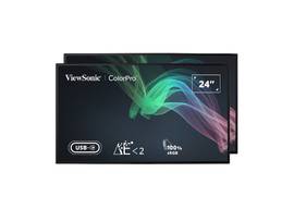 VIEWSONIC 24IN COLORPRO 1080P DUAL PACK HEAD-ONLY IPS DOCKING MONITORS WITH 65W USB-C AND DAISY CHAIN.