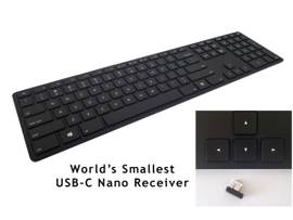 WIRELESS USB-C ALUMINUM KEYBOARD FOR PC - BLACK