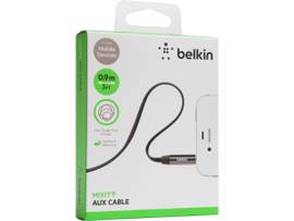 BELKIN CABLE,3.5MM AUDIO,STRAIGHT,3 INCH ,BLK
