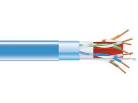 CAT6A 650-MHz Solid Bulk Cable F/UTP CMR PVC BL 1000FT Spool
