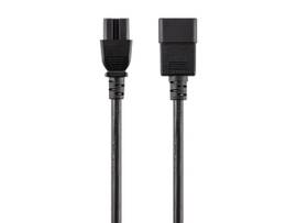 MONOPRICE POWER CORD - IEC 60320 C20 TO IEC 60320 C15_ 14AWG_ 15A/1875W_ 3-PRONG_ BLACK_ 10FT