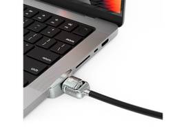 COMPULOCKS LEDGE LOCK ADAPTER FOR 2021 MACBOOK PRO 16  M1 WITH KEYED CABLE LOCK SILVER
