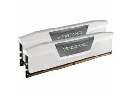 CORSAIR DDR5, 5600MT/S 64GB 2X32GB DIMM, UNBUFFERED, 40-40-40-77, STD PMIC, XMP 3.0, VENGEANCE DDR5 WHITE HEATSPREADER, BLACK PCB, 1.25V
