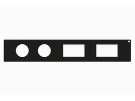 GAMBER 1-1/2IN FILLER PANEL W/ (2) 12V KNOCKOUTS + 2 ROCKER SWITCH KNOCKOUTS