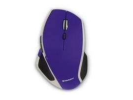 WIRELESS 8-BUTTON BLU LED MOUSE PURP
