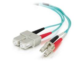 LEGRAND-ORTRONICS .5M LC/SC 10GB OM4 MULTIMODE AQUA FIBER