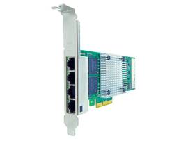 AXIOM 10/100/1000MBS QUAD PORT RJ45 PCIE X4 NIC CARD FOR LENOVO - 7ZT7A00535