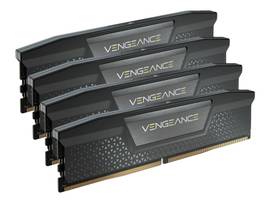 CORSAIR DDR5, 6000MT/S 64GB 4X16GB DIMM, UNBUFFERED, 36-36-36-76, STD PMIC, XMP 3.0, VENGEANCE DDR5 BLACK HEATSPREADER, BLACK PCB, 1.35V, FOR INTEL