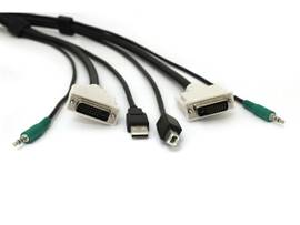 BLACK BOX CORP DVI KVM CABLE, USB A-B, 3.5MM AUDIO, 6-F
