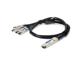 AddOn MSA and TAA Compliant 100GBase-CU QSFP28 to 4xSFP28 Direct Attach Cable (P
