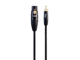 MONOPRICE XLR FEMALE TO RCA MALE BLACK 3FT