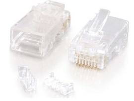 C2G RJ45 CAT5E MOD PLUG RND SLD/STRND 25PK