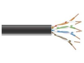 GigaTrue 550 CAT6 550-MHz Stranded Bulk Cable 4-Pair PVC 23 AWG Black 1000-ft. 3