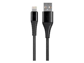 MONOPRICE APPLE MFI TO USB A CHRG&KEVLAR-CBL6FTBLK