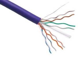 AXIOM CAT6 23AWG 4-PAIR SOLID CONDUCTOR 550MHZ BULK CABLE SPOOL 1000FT (PURPLE)