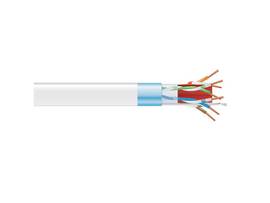 CAT6A 650-MHz Solid Bulk Cable - Shielded, Plenum, White, 1000-ft. Spool