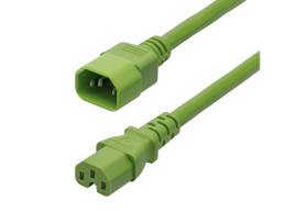 STARTECH 6FT (1.8M) HEAVY DUTY PDU POWER CORD, IEC 60320 C14 TO IEC 60320 C15, 15A 250V, 14AWG, GREEN HEAVY GAUGE POWER CABLE - UL LISTED