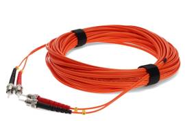 AddOn 40m ST (Male) to ST (Male) Orange OM1 Duplex Riser Fiber Patch Cable