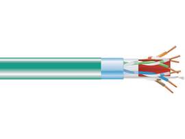 CAT6A 650-MHz Solid Bulk Cable F/UTP CMP Plenum GN 1000FT Spool