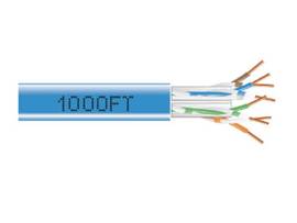 CAT6A 650-MHz Solid Bulk Cable UTP CMR PVC BL 1000FT Spool