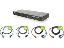 IOGEAR 8-PRT COMBO VGA KVMP SWTCH PS/2 CBL