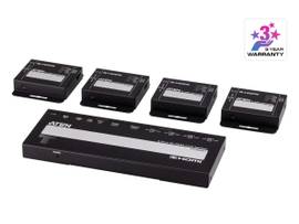 ATEN 4-PORT 4K HDMI CAT6 SPLITTER WITH 4 RECEIVERS